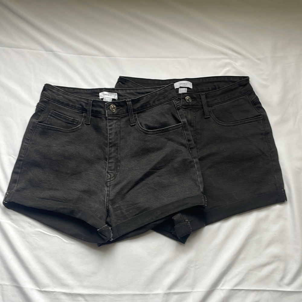Forever 21 Black Jean Shorts